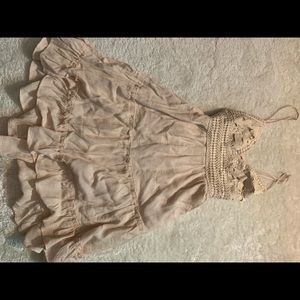 Beige/cream casual dress with open back